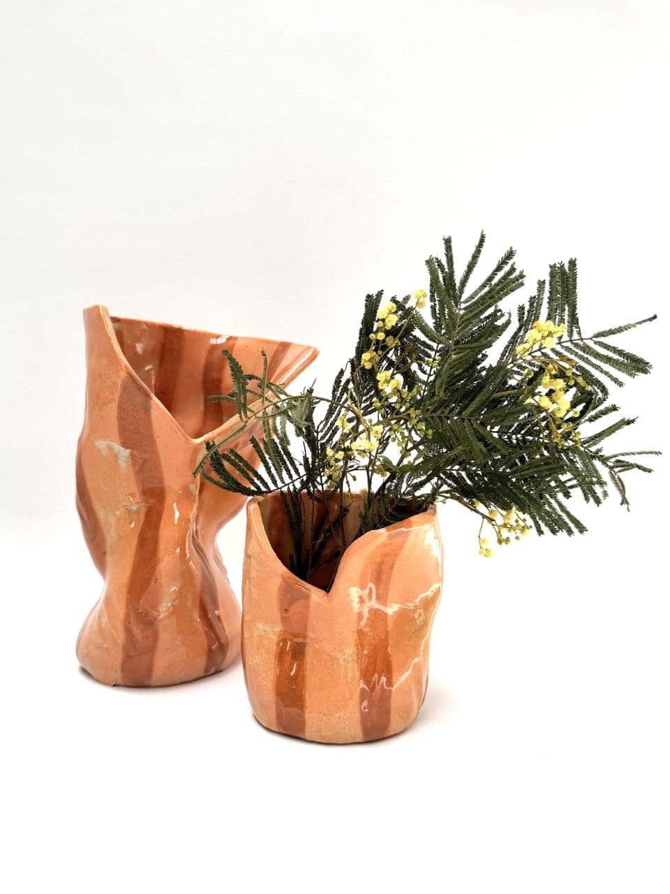 Short Crush Vase 'Coral Copper'