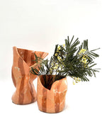 Short Crush Vase 'Coral Copper'