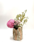 Short Crush Vase 'Gold Blush Stripe'