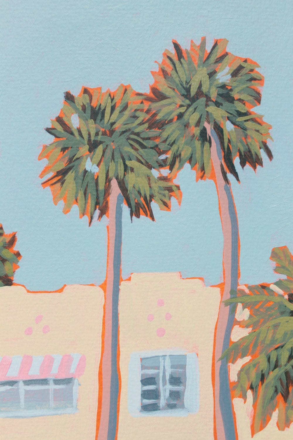 Palms And Stripes - Original Artwork