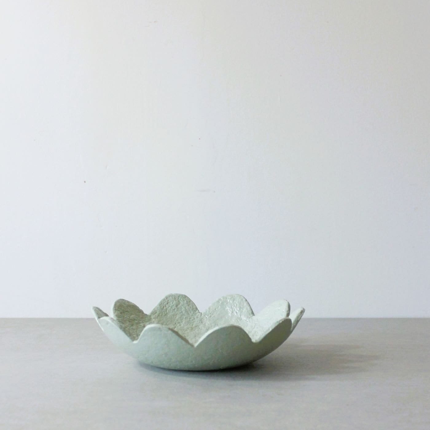 Scalloped Trinket Dish - Sage Green