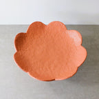 Scalloped Pedestal Bowl - Terracotta Peach