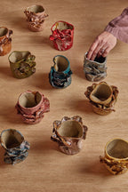 Short Sculptural Vase 'Blush Brown'