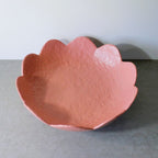 Scalloped Pedestal Bowl - Sunset Peach