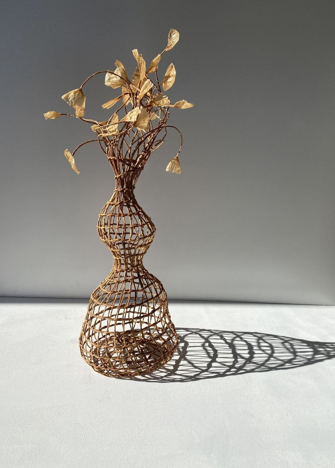 Woven Vase In Natural Brown