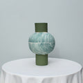 Olive Green Linear Vessel-Ceramics-Formantics-Greenhouse Interiors Pty Ltd