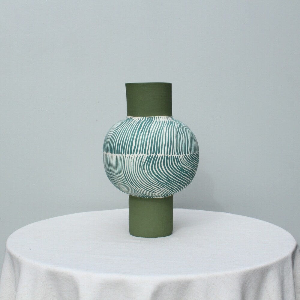 Olive Green Linear Vessel