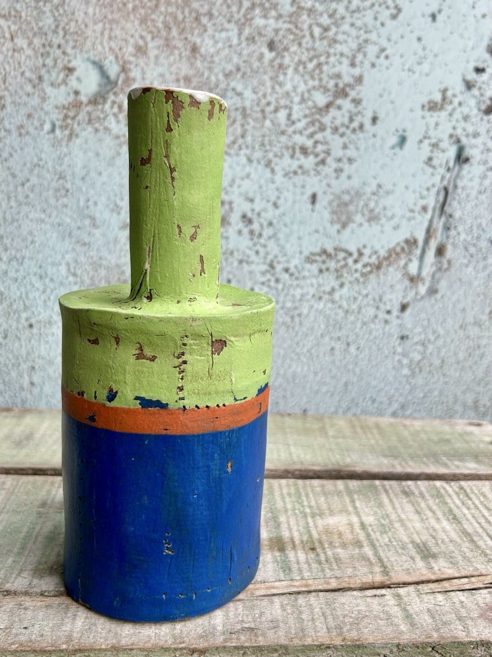 Flotsam Bottle-  Lime Electric Blue