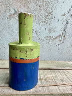 Flotsam Bottle-  Lime Electric Blue