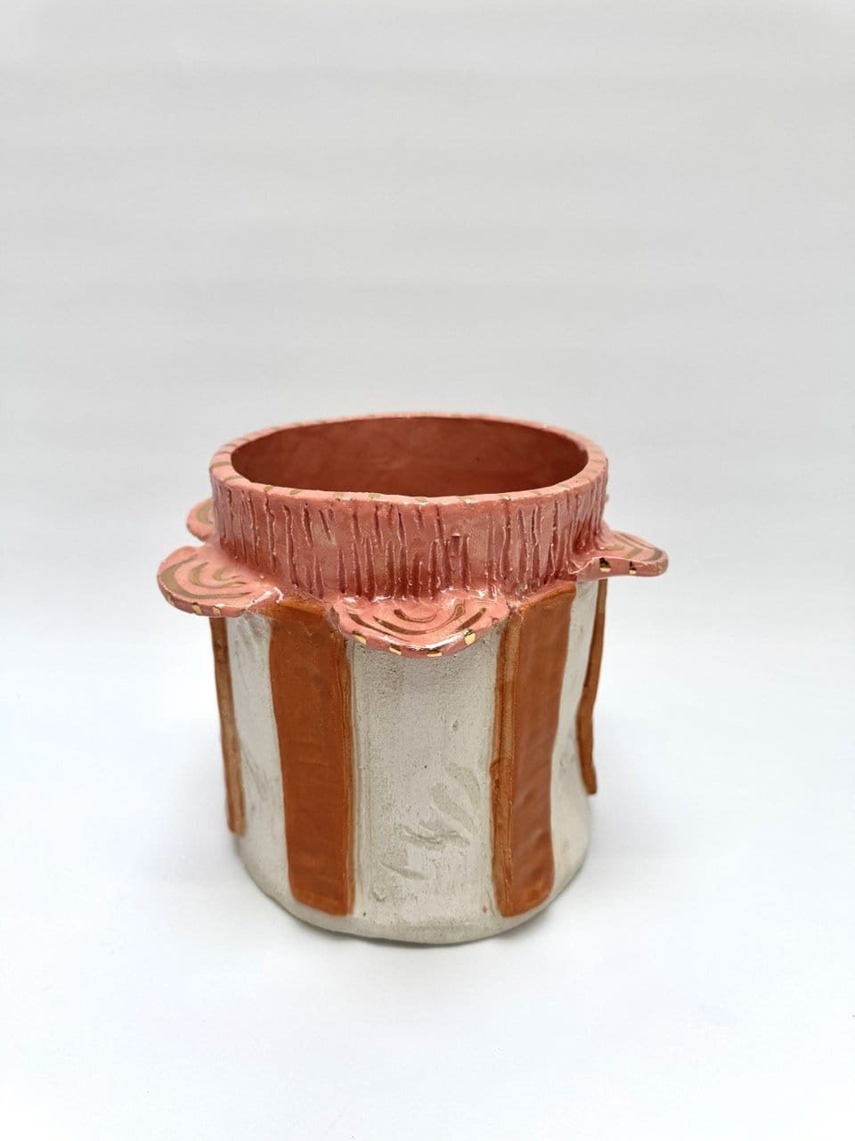 Deluxe Ice / Flower Bucket 'Dusty Copper Gold'-Ceramics-Lauren Barton-Greenhouse Interiors Pty Ltd
