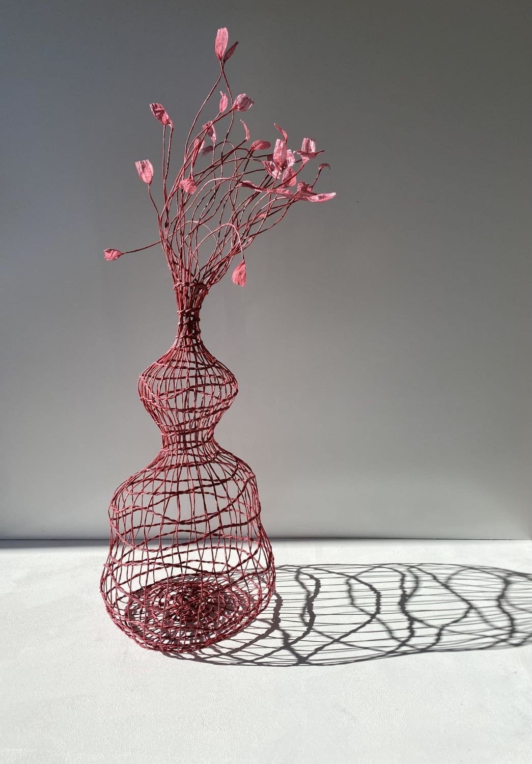 Woven Vase In Pink