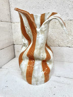 Tall Crush Vase 'Copper Stripe'