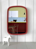 Red Kitchen Blue Tiles - Original Art