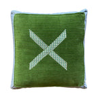 Hand Made Cushion - Green Cross