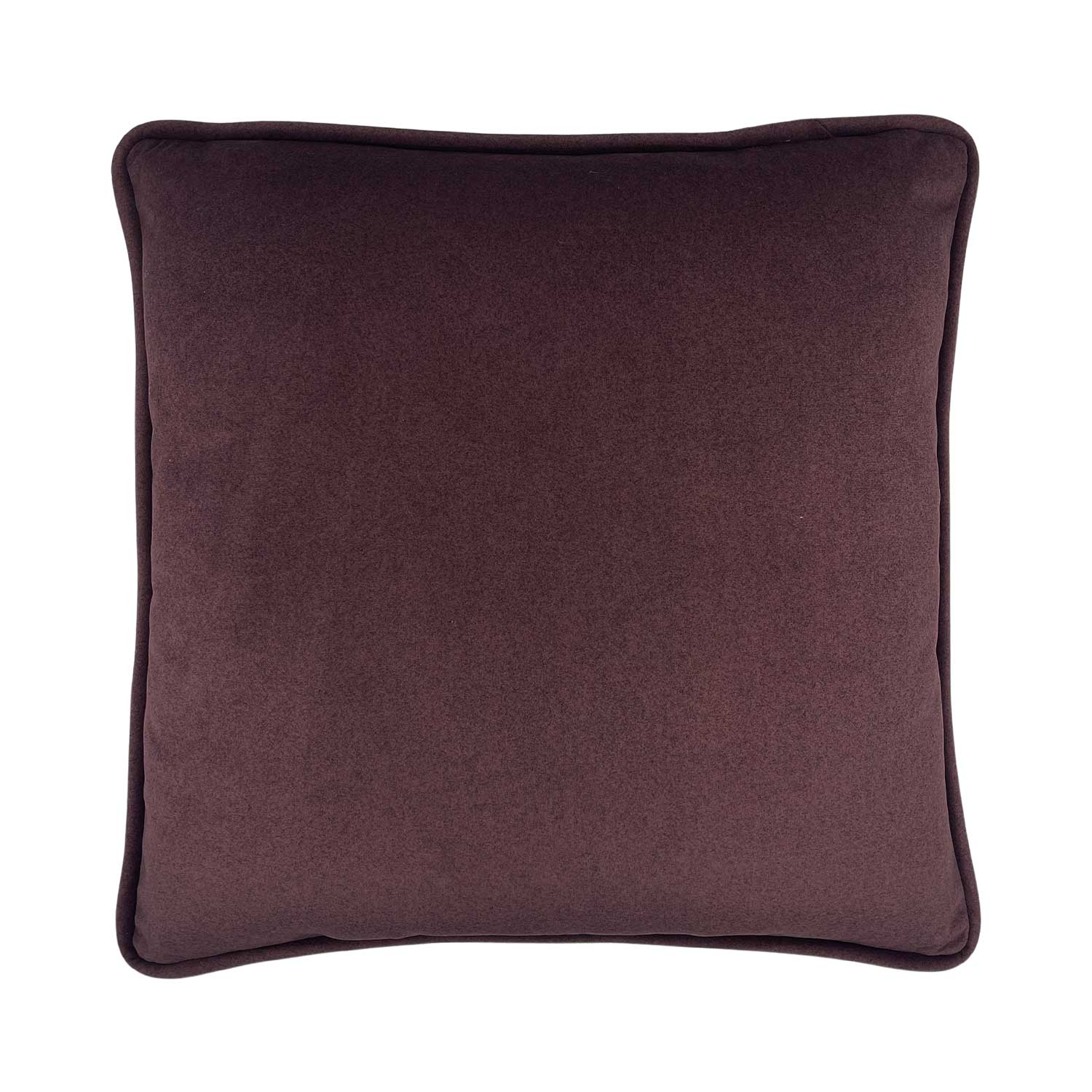 Velour Cushion - Aubergine & Musk