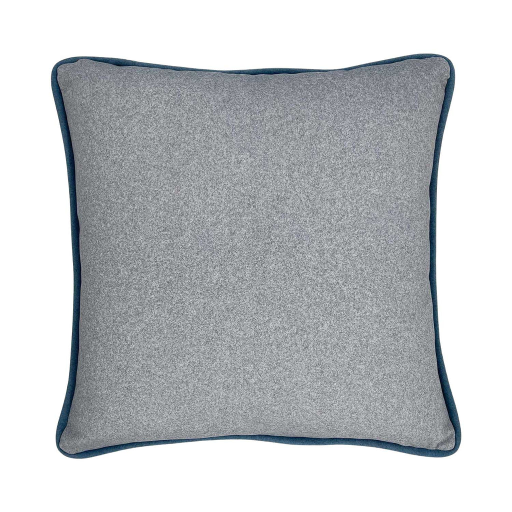Velour Cushion - Denim & Petrol Blue