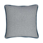 Velour Cushion - Denim & Petrol Blue