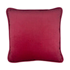 Velour Cushion - Ruby Red & Musk