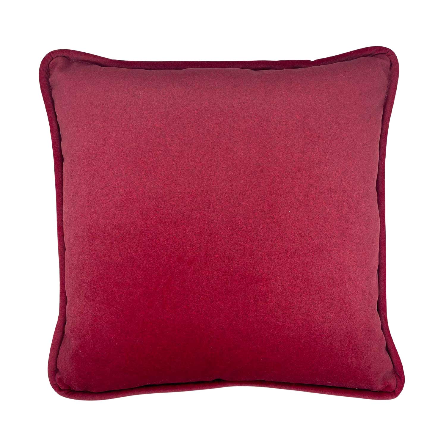 Velour Cushion - Ruby Red & Musk