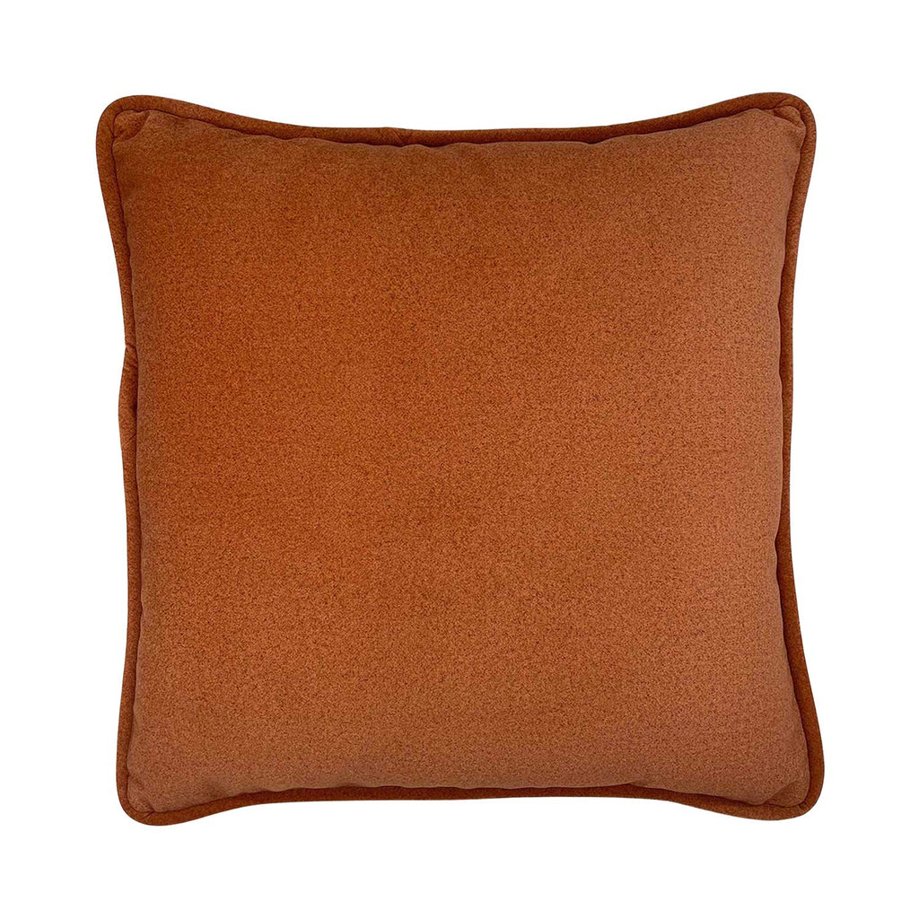 Velour Cushion - Tan & Rust