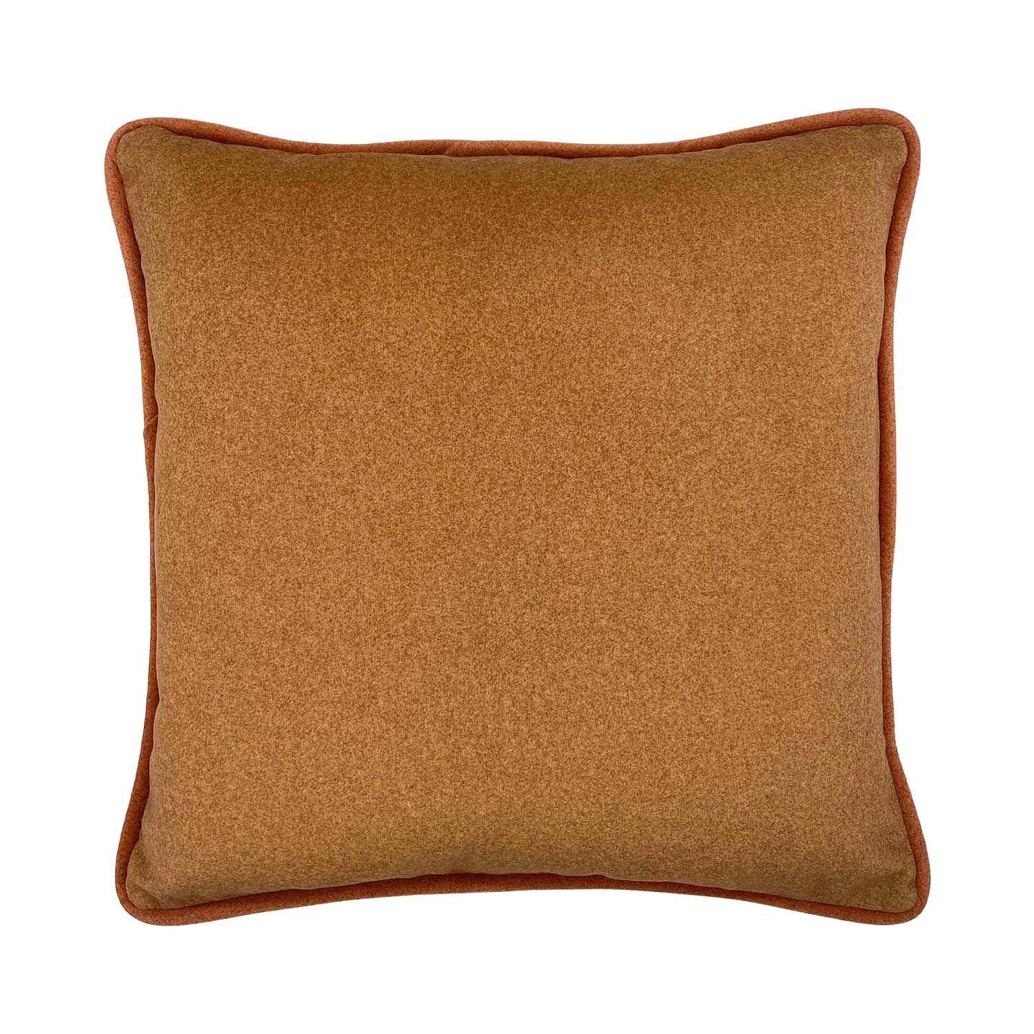 Velour Cushion - Tan & Rust