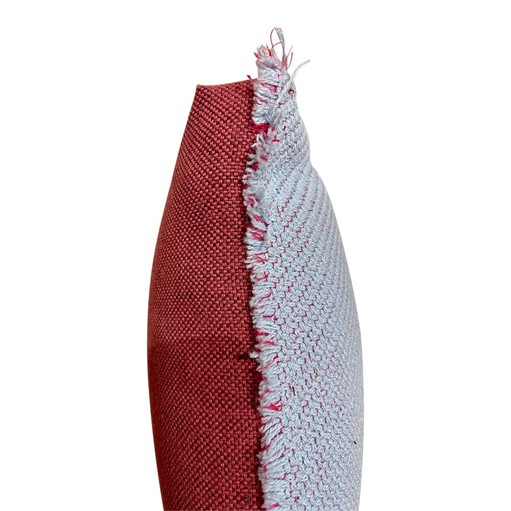 Hand Made Cushion - Blue & Plum Fringed Goddess
