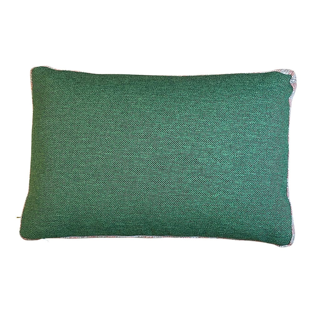 Hand Made Cushion - Green & Red Milange