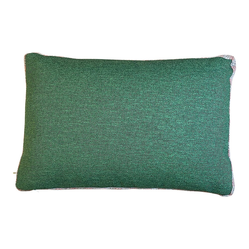 Hand Made Cushion - Green &amp; Red Milange
