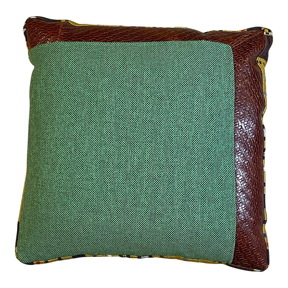 Hand Made Cushion - Green &amp; Lime Ensemble
