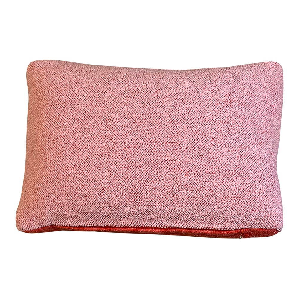 Hand Made Cushion - Red & Pink Silk Princess