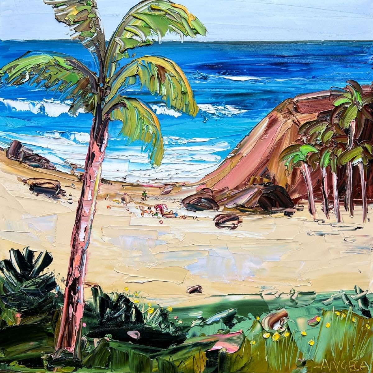 Edge Of A Dreamy Shore - Original Art-Original Art-Angela Hawkey-Greenhouse Interiors Pty Ltd