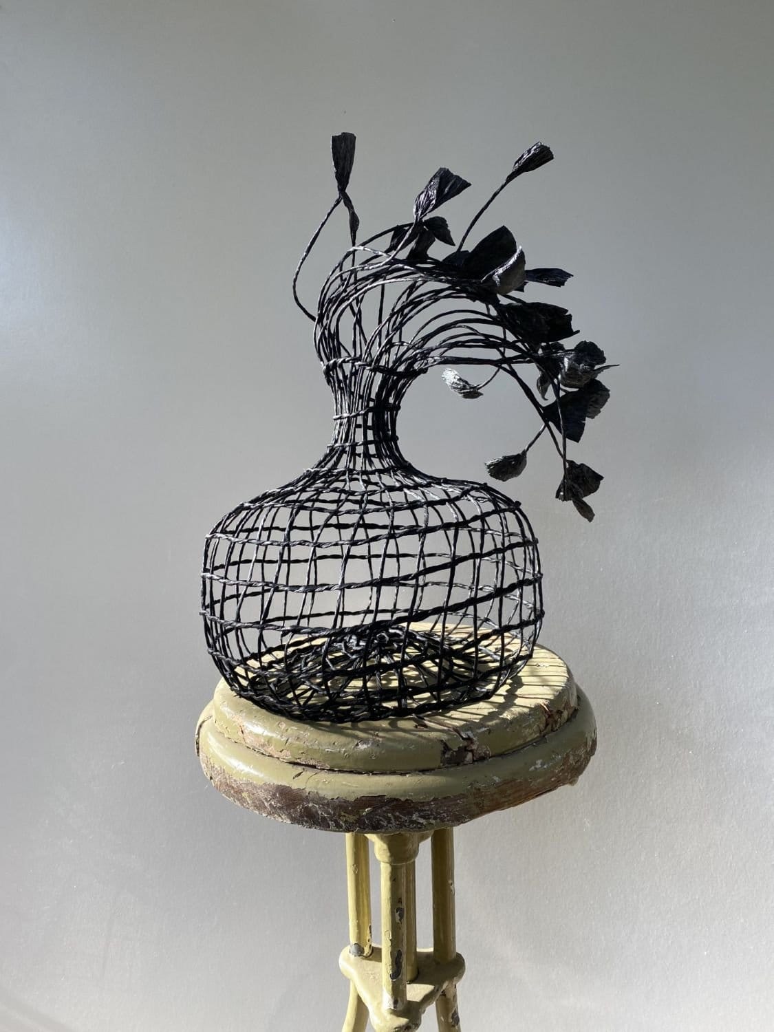 Woven Vase In Black