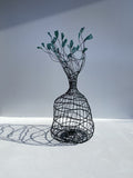 Woven Vase In Emerald Green-Decorative Art-Elishia Jackson-Greenhouse Interiors Pty Ltd