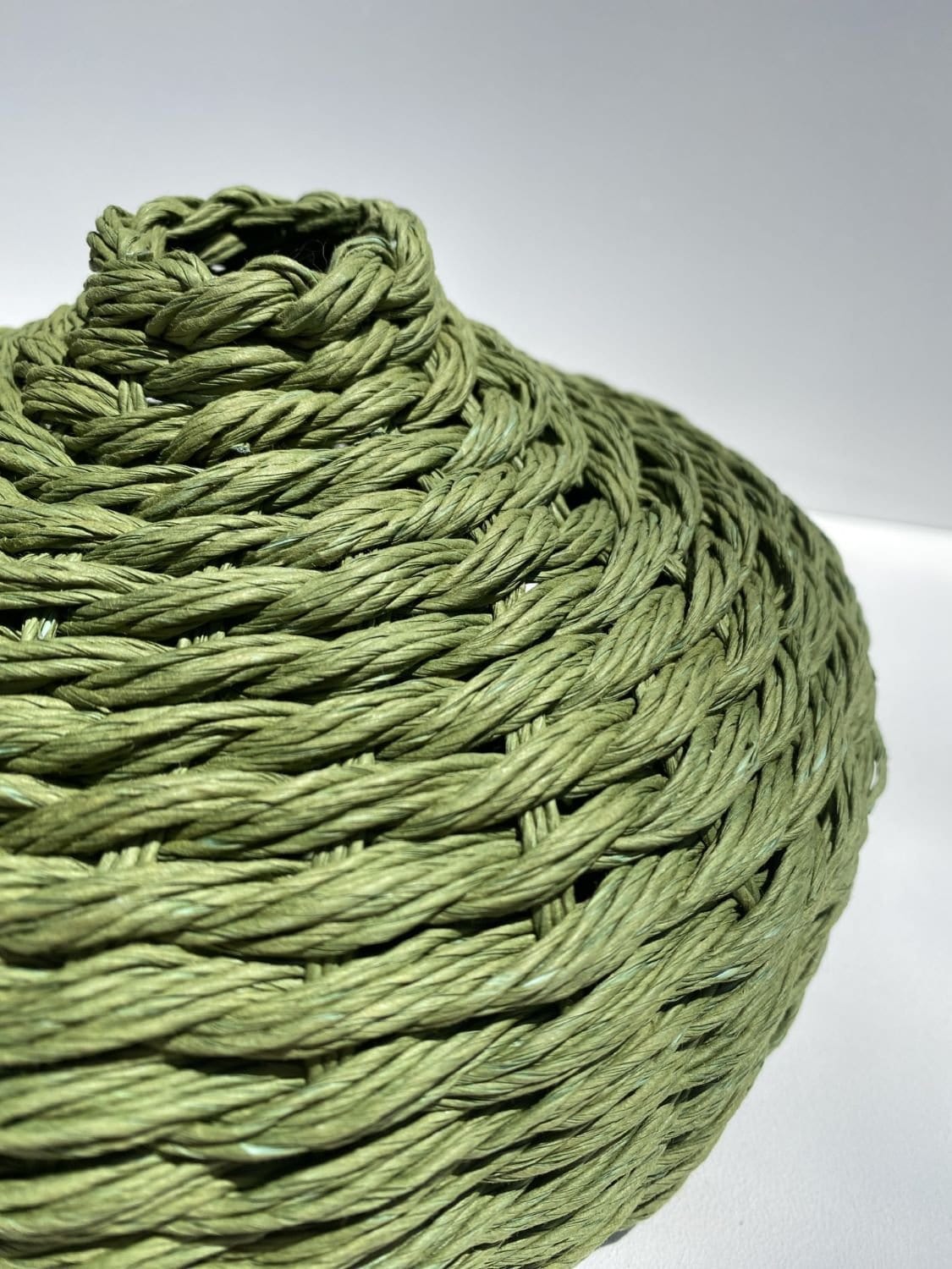 Woven Bud Vase In Green