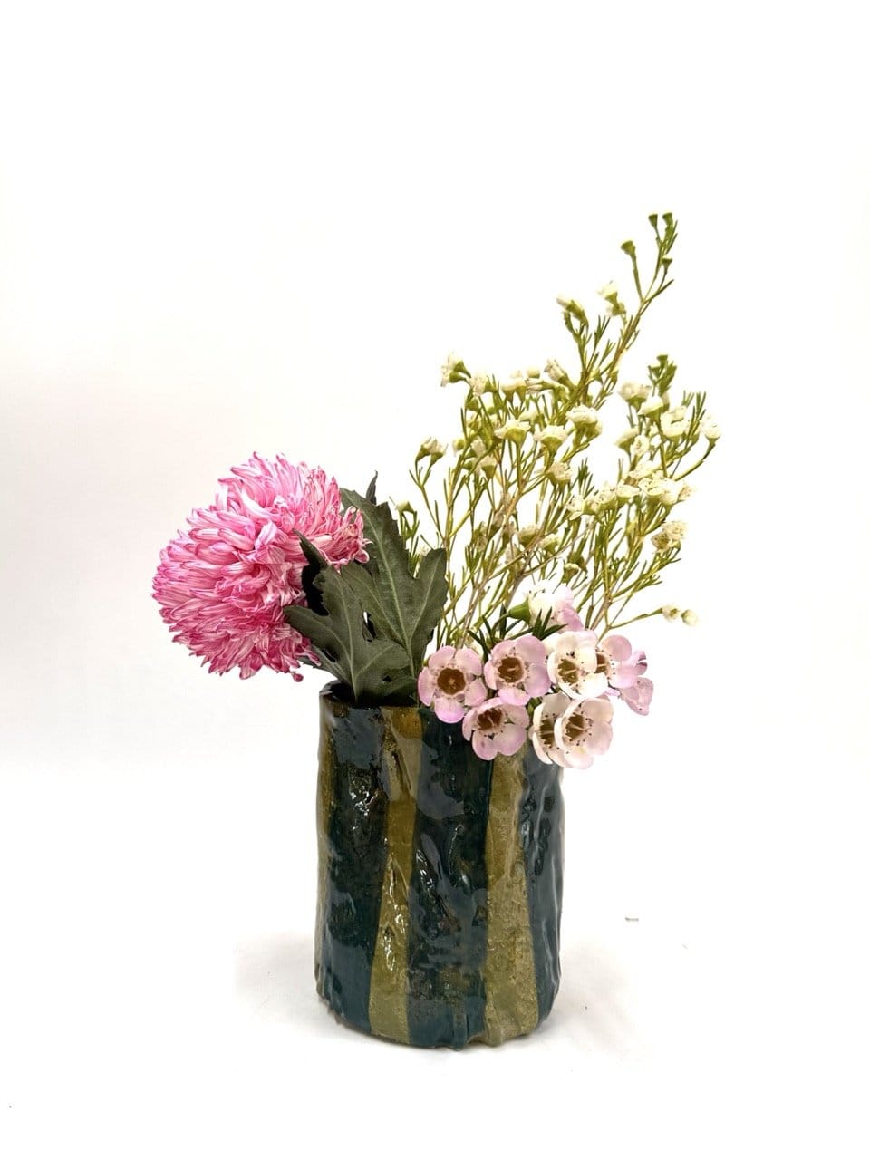 Short Crush Vase 'Oriental Grass Stripe'