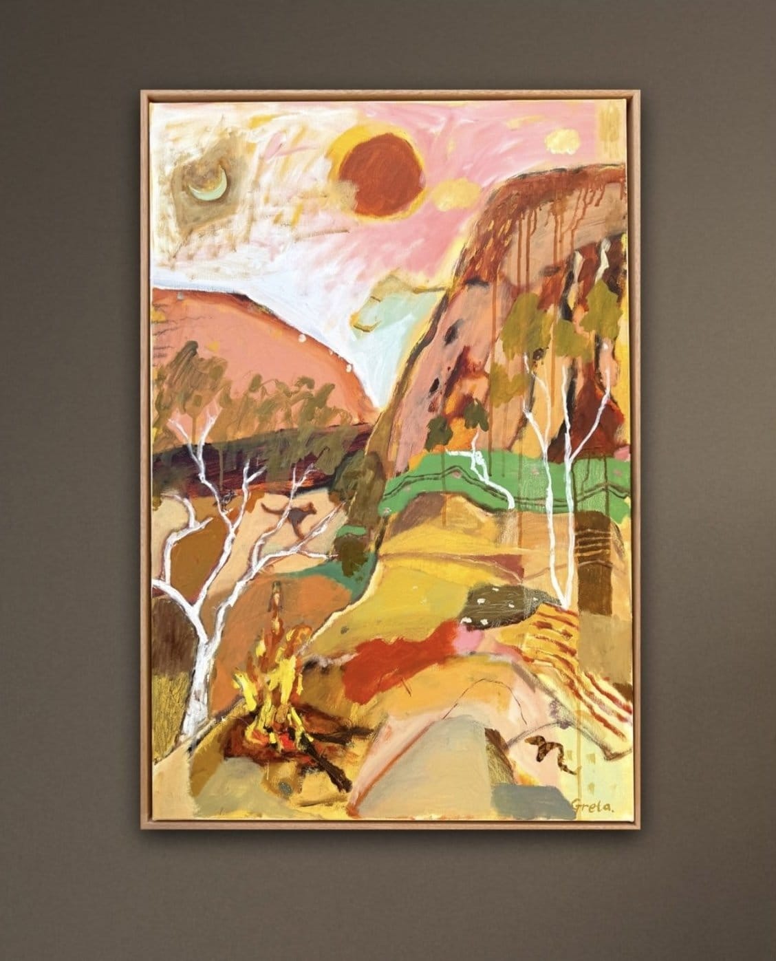 Campfire Country - Original Artwork-Original Art-Greta Hounslow-Greenhouse Interiors Pty Ltd