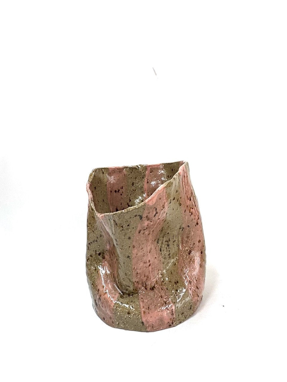 Mid Crush Vase 'Pink Mud'
