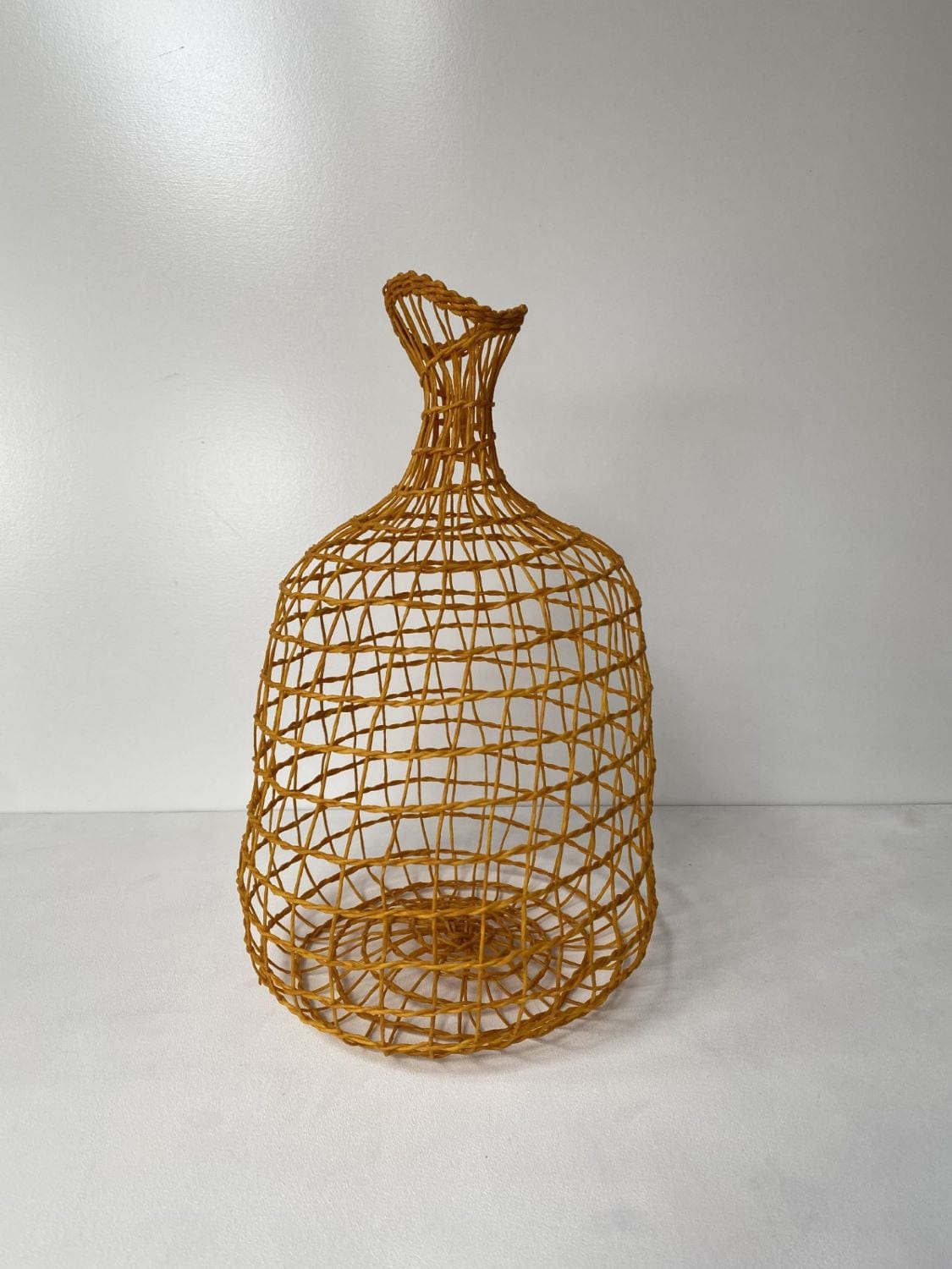 Woven Vase In Yellow