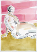Pauline - Original Painting-Original Art-Clémentine Campardou-Greenhouse Interiors Pty Ltd