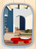 Red Table Green Sofa - Original Artwork