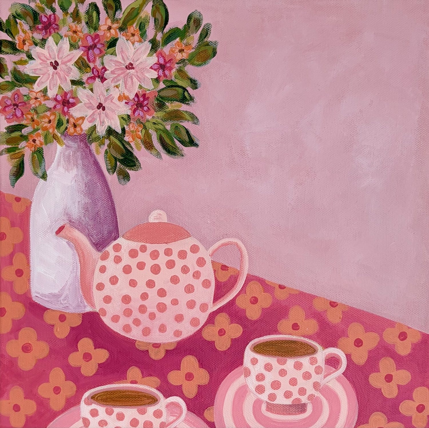Cuppa And A Chat - Original Art-Original Art-Beth Dangerfield-Greenhouse Interiors Pty Ltd