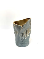 Skinny Crush Vase 'Gold Steel'