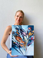 Midnight Bloom I Original Artwork-Original Art-Katie Wyatt-Greenhouse Interiors Pty Ltd