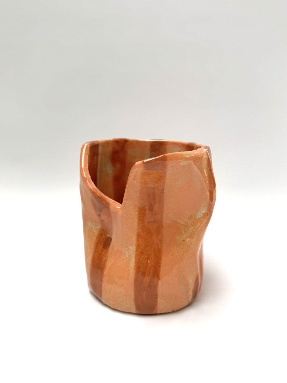 Short Crush Vase 'Coral Copper'