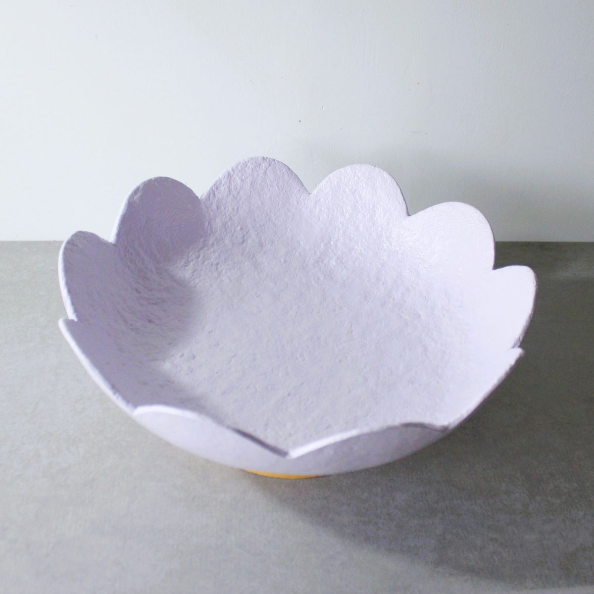 Scalloped Two Tone Bowl - Lilac / Mustard