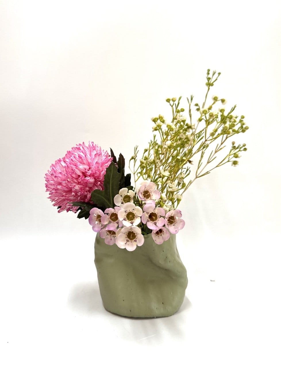 Short Crush Vase 'Matt Sage'