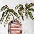 Gum Leaves In Clay Vase  - Original Art