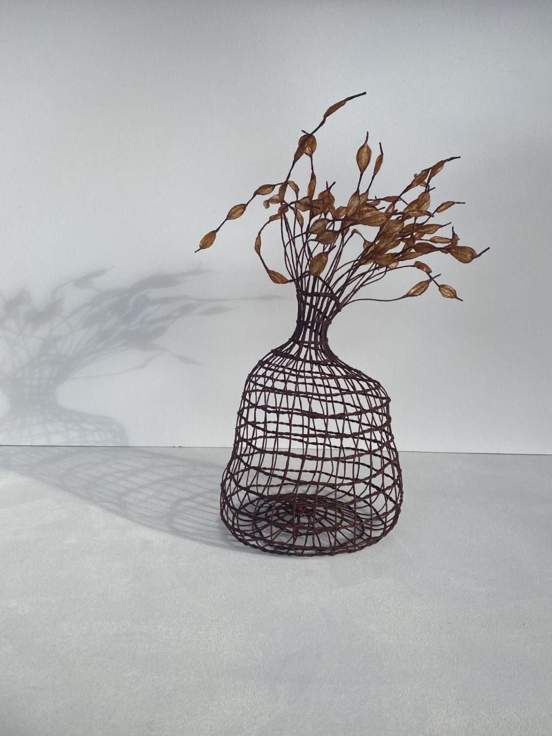 Woven Vase In Copper
