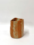 Short Crush Vase 'Copper Stripe Wash'