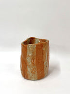 Short Crush Vase 'Copper Stripe Wash'